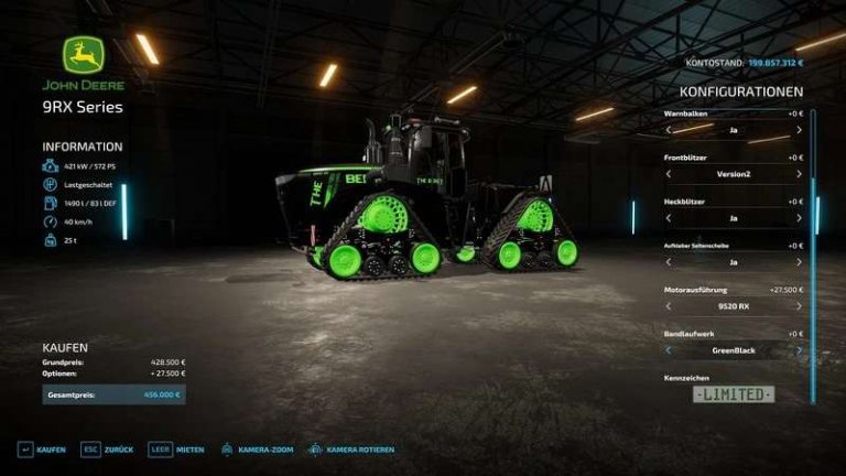 John Deere 9RX TheBeast V1 0 0 0 FS25 FS22 Mod