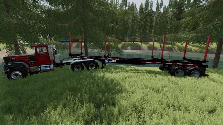 Lizard LT699 Semi Log Trailer V1 0 FS25 FS22 Mod