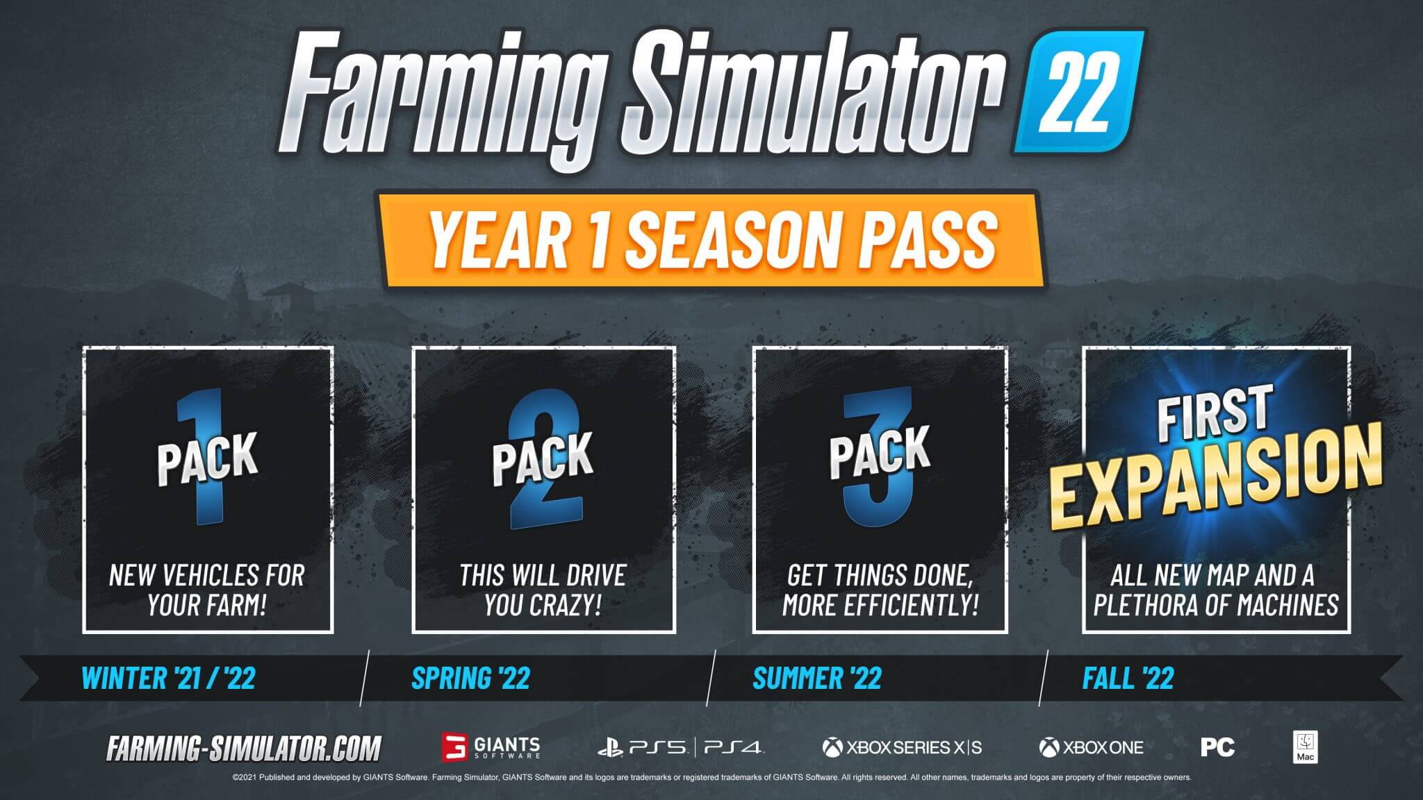 Farming Simulator 22 1 Year Season Pass Fs22 Seasons 6022