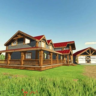 Elk Mountain Ranch House (Color selectable) v1.0.0.3 - FS22 Mod