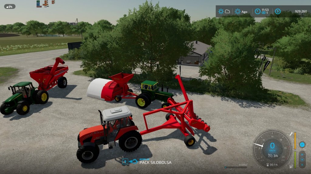 Нельзя сложить с инструментом присоединенном к шарниру farming simulator