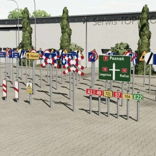 Polish Road Signs v1.0 - FS22 Mod