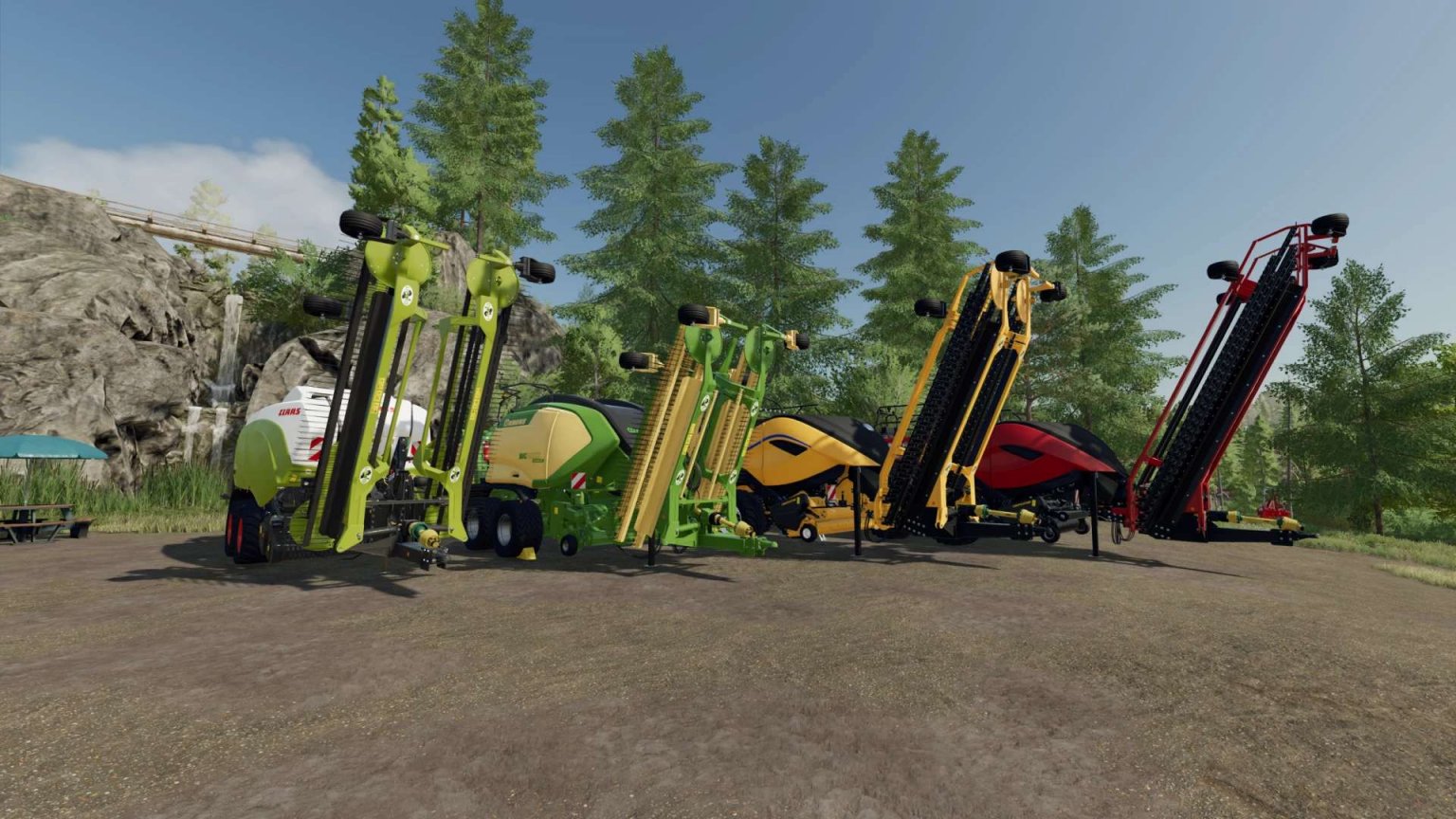 Pack Of Balers With Windrower V3000 Fs22 Mod 0790