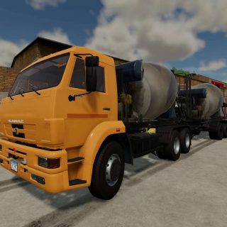 Kamaz 45143 concrete mixer v2.0.0.0 - FS25 / FS22 Mod