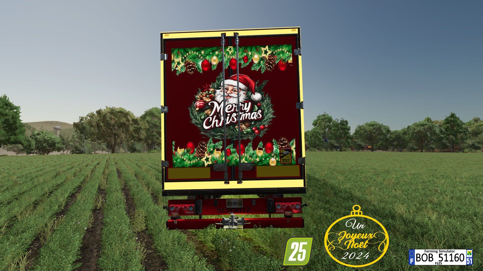 Merry Christmas Happy New Year Semi Trailer V1 0 0 0 FS25 FS22 Mod