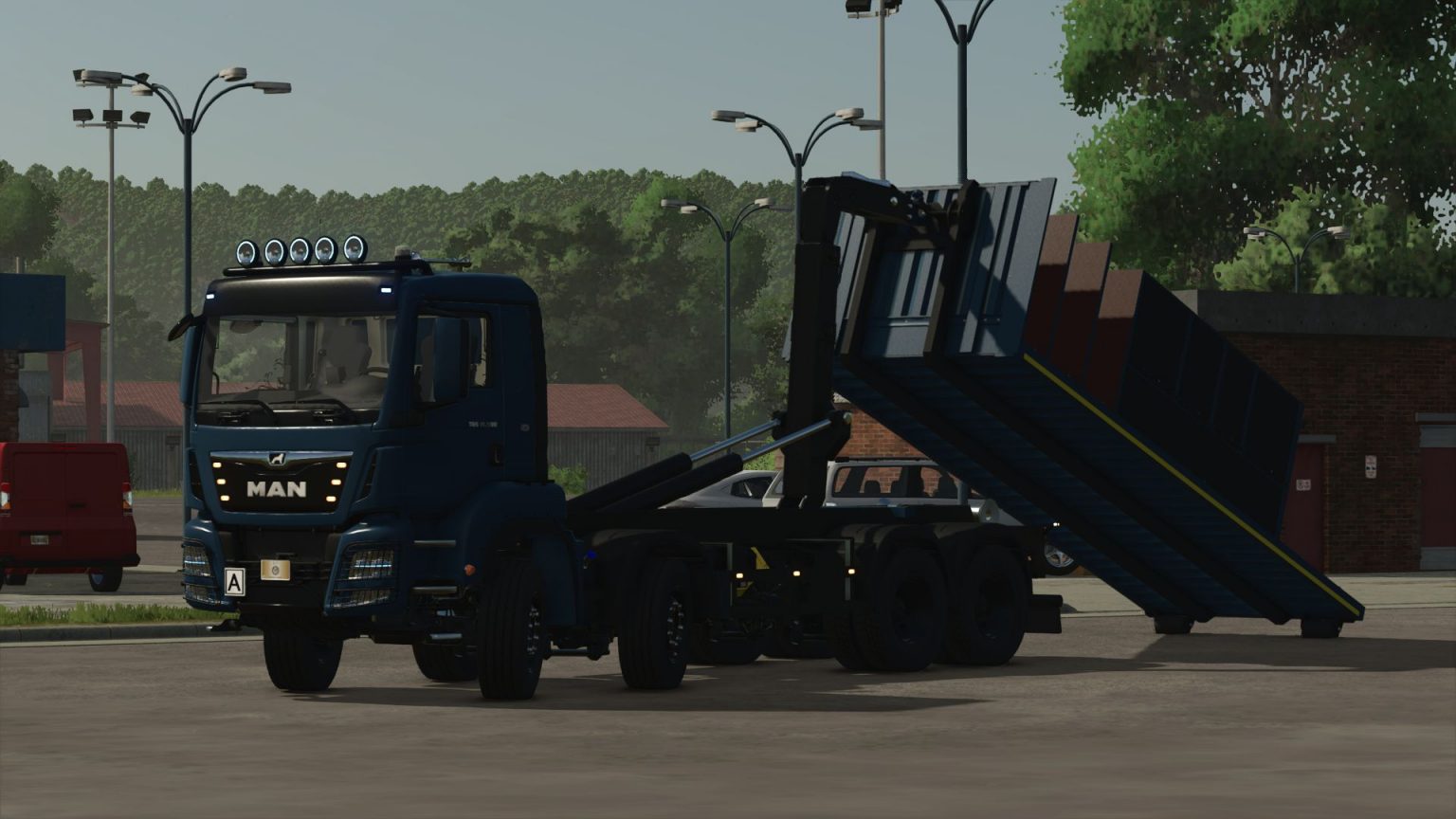 Fs22 Container Handler HKL container for the sign pack V1.0.0.2 - FS25 / FS22 Mod