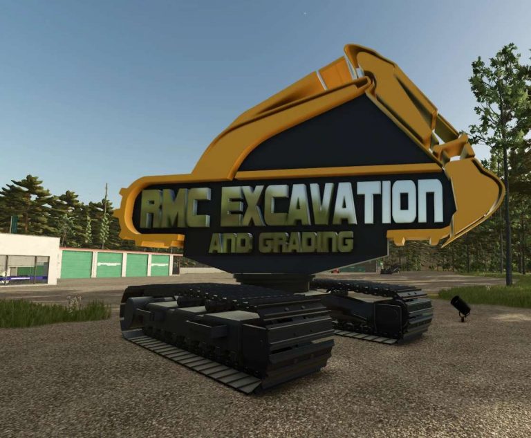 RMC Excavation Sign v1.0.0.0 - FS25 / FS22 Mod