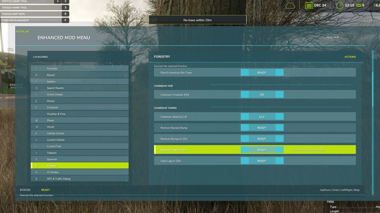 Enhanced Mod / Cheat Menu V1.9.0.0 - FS25 / FS22 Mod