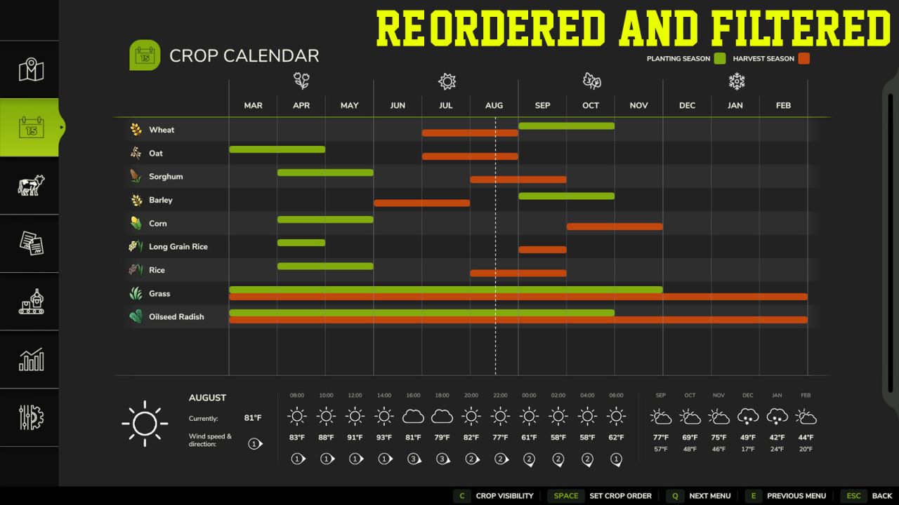 Crop Calendar Filter V1.0.0.0